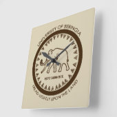 Universität Beringia Mammoth Quadratische Wanduhr (Winkel)