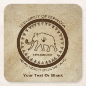 Universität Beringia Mammoth Rechteckiger Pappuntersetzer (Vorderseite)