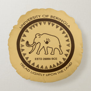 Universität Beringia Mammoth Rundes Kissen