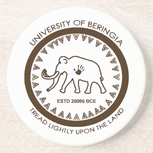 Universität Beringia Mammoth Sandstein Untersetzer (Vorne)