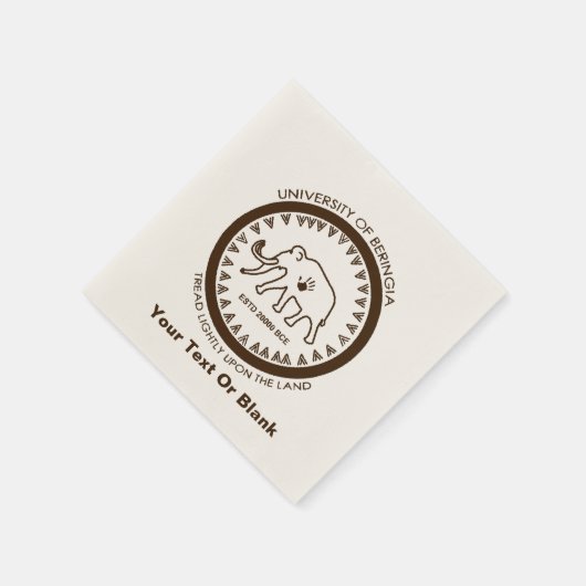 Universität Beringia Mammoth Serviette (Ecke)