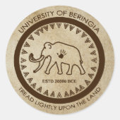 Universität Beringia Runder Aufkleber (Vorderseite)