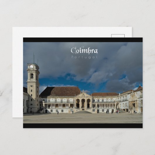 Universität Coimbra - Reiseroute Art Postkarte (Vorne/Hinten)