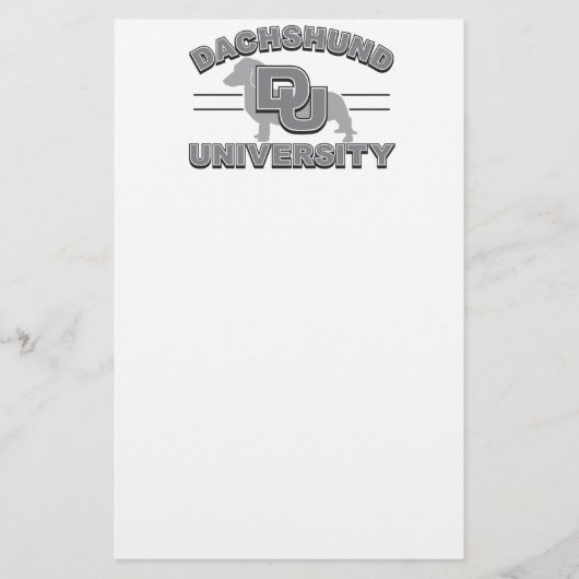 Universität Dackel Briefpapier (Vorderseite)