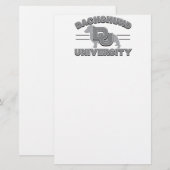 Universität Dackel Briefpapier (Vorne/Hinten)