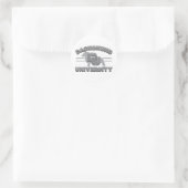 Universität Dackel Runder Aufkleber (Tasche)