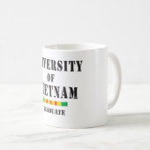 Universität der Vietnam-Absolvent-Schablone Kaffeetasse (VorderseiteRechts)