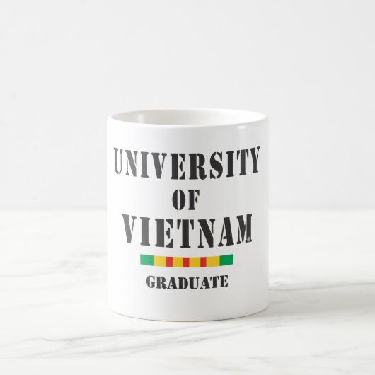Universität der Vietnam-Absolvent-Schablone Kaffeetasse (Mittel)