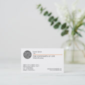 Universität des Lebens - orange Regel Visitenkarte (Stehend Vorderseite)