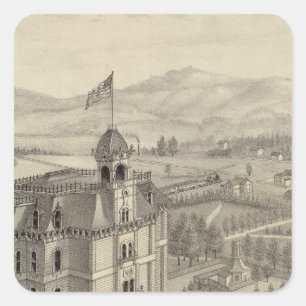 Universität des Pazifiks Quadratischer Aufkleber