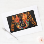 Universität Double Blazes Rechteckiger Aufkleber (Umschlag)