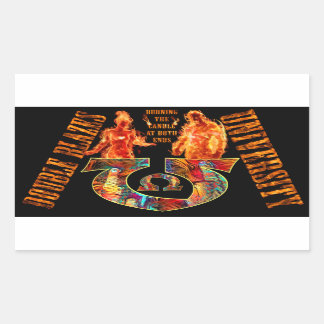 Universität Double Blazes Rechteckiger Aufkleber