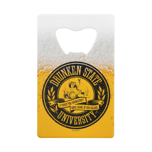 Universität Drunken Staat Kreditkarten Flaschenöffner (Vorderseite)