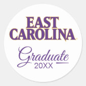 Universität East Carolina | East Carolina Runder Aufkleber (Vorderseite)