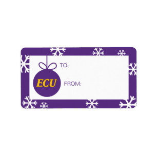 Universität East Carolina ECU-Logo Adressaufkleber