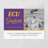 Universität East Carolina | ECU-Logo Ankündigungspostkarte (Vorderseite)