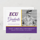 Universität East Carolina | ECU-Logo Ankündigungspostkarte (Vorne/Hinten)