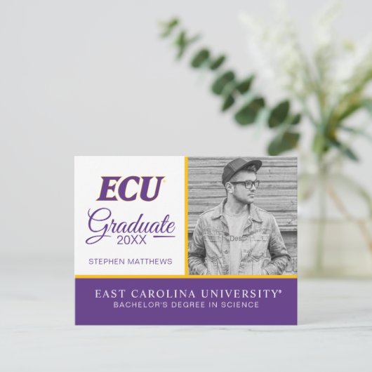 Universität East Carolina | ECU-Logo Ankündigungspostkarte (Stehend Vorderseite)