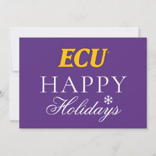 Universität East Carolina ECU-Logo Feiertagskarte