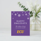 Universität East Carolina | ECU-Logo Feiertagspostkarte (Stehend Vorderseite)