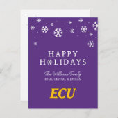 Universität East Carolina | ECU-Logo Feiertagspostkarte (Vorne/Hinten)