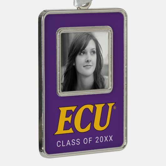 Universität East Carolina | ECU-Logo Rahmen-Ornament Silber (Rechts)