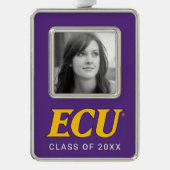 Universität East Carolina | ECU-Logo Rahmen-Ornament Silber (Vorderseite)