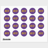 Universität East Carolina | ECU-Logo Runder Aufkleber (Blatt)