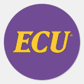 Universität East Carolina | ECU-Logo Runder Aufkleber (Vorderseite)