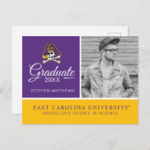 Universität East Carolina | ECU Piraten Ankündigungspostkarte (Vorne/Hinten)