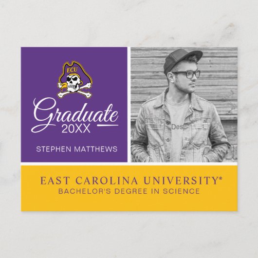 Universität East Carolina | ECU Piraten Ankündigungspostkarte (Vorderseite)