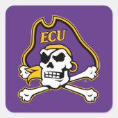 Universität East Carolina | ECU Piraten Quadratischer Aufkleber (Vorderseite)