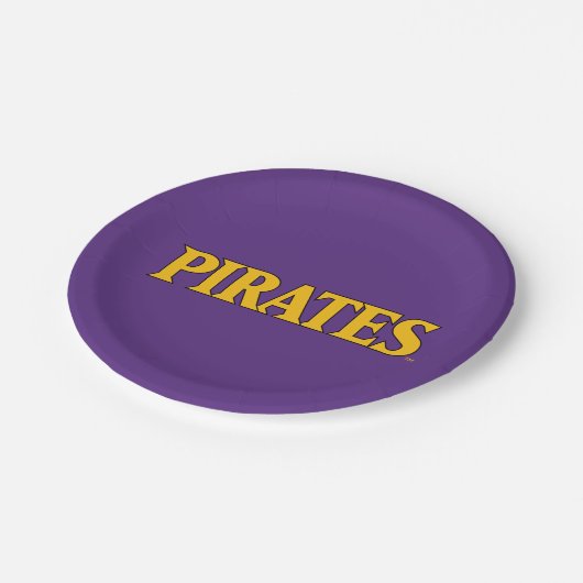Universität East Carolina | Piraten Pappteller (Schrägansicht)