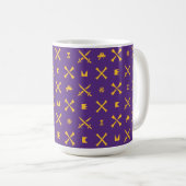 Universität East Carolina | Pirates Gold Pattern Kaffeetasse (VorderseiteRechts)