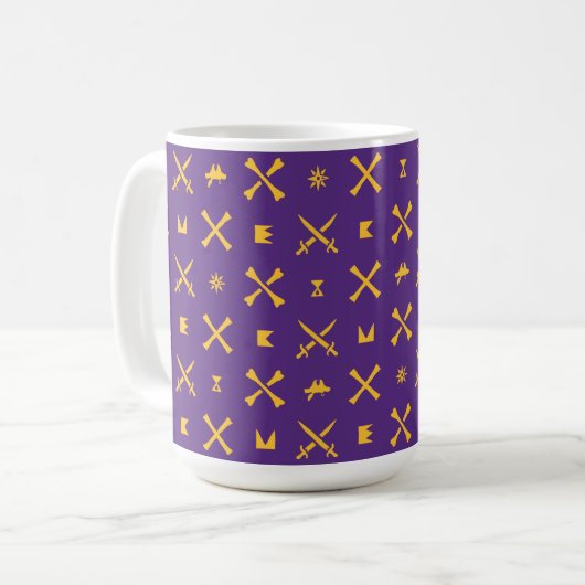 Universität East Carolina | Pirates Gold Pattern Kaffeetasse (Vorderseite Links)