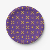 Universität East Carolina | Pirates Gold Pattern Pappteller (Vorderseite)