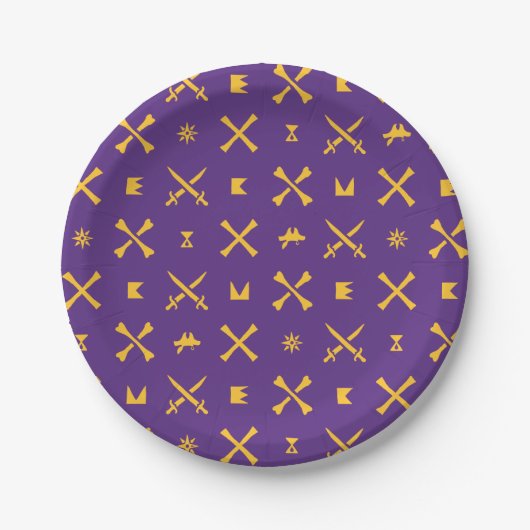 Universität East Carolina | Pirates Gold Pattern Pappteller (Vorderseite)