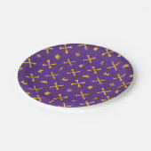 Universität East Carolina | Pirates Gold Pattern Pappteller (Schrägansicht)