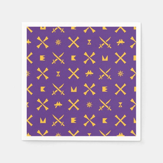 Universität East Carolina | Pirates Gold Pattern Serviette (Vorderseite)