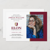 Universität Elon Ankündigung (Vorne/Hinten)