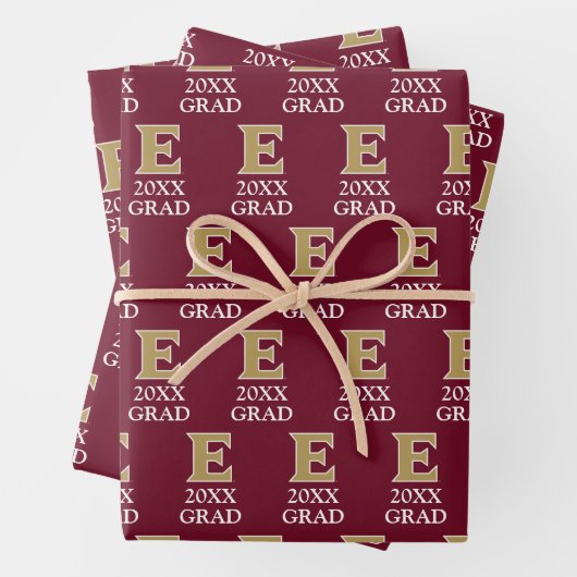 Universität Elon E | 20XX GRAD Geschenkpapier Set (Beispiel)