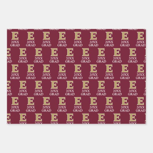 Universität Elon E | 20XX GRAD Geschenkpapier Set (Vorderseite)