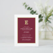 Universität Elon E | Abschluss Ankündigungspostkarte (Stehend Vorderseite)