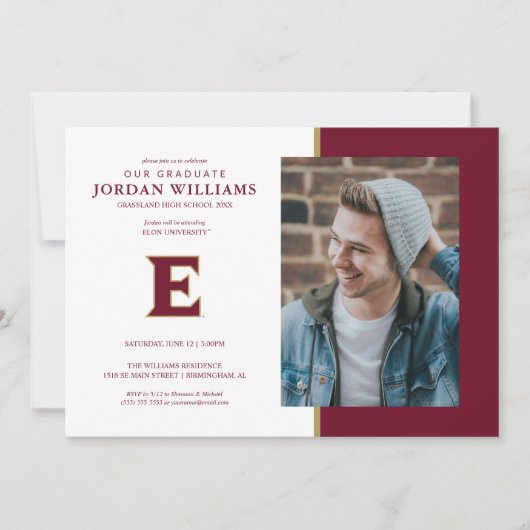 Universität Elon E Ankündigung (Vorderseite)