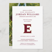 Universität Elon E Ankündigung (Vorne/Hinten)