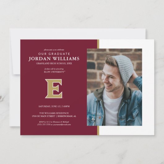 Universität Elon E Ankündigung (Vorderseite)