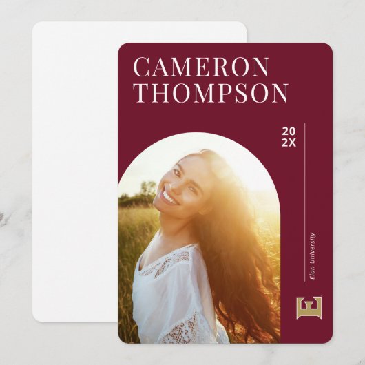 Universität Elon E Einladung (Vorne/Hinten)