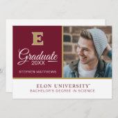 Universität Elon E Einladung (Vorne/Hinten)