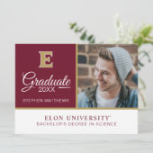 Universität Elon E Einladung (Stehend Vorderseite)