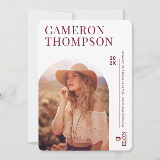 Universität Elon E Einladung (Vorderseite)